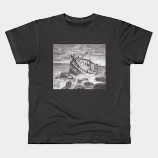 Sunken ship Kids T-Shirt